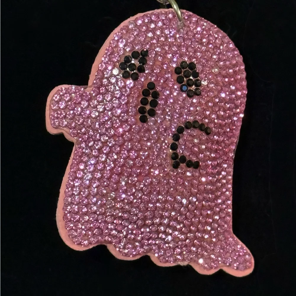 Pink Rhinestone Ghost Keychain - Picture 2 of 5